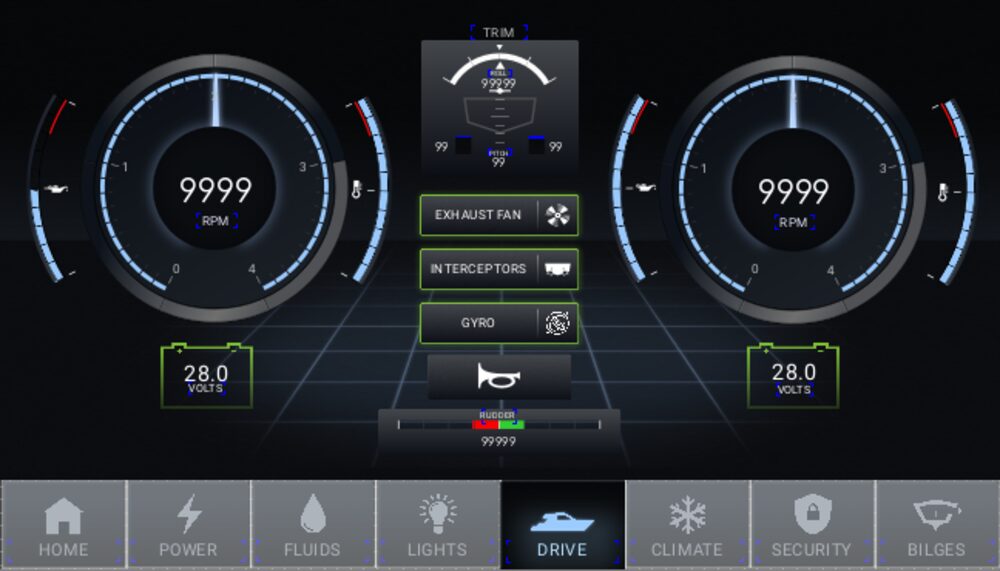 Controllo di guida e manovra — Raymarine YachtSense